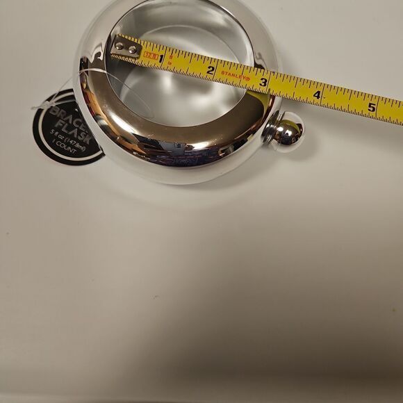 Silver Color Braclet Flask with screw off closure - Picture 6 of 8